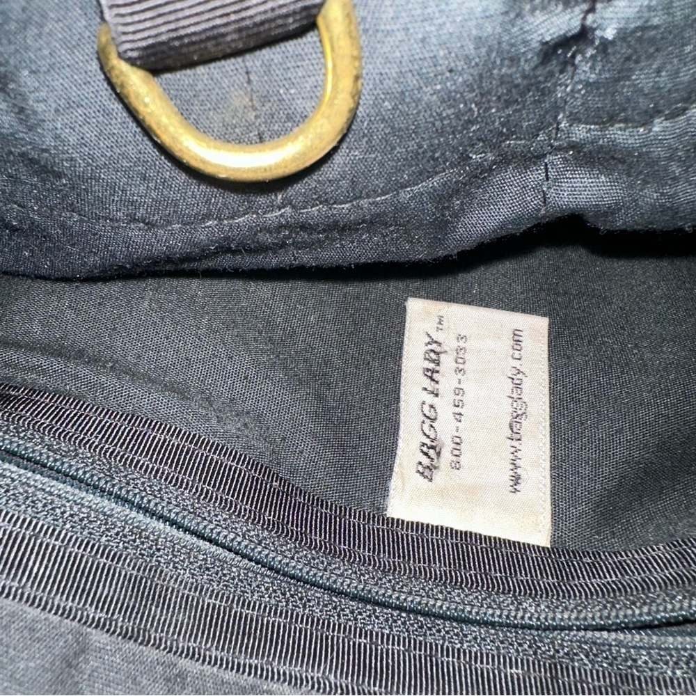 Black Leather Crossbody Bag with Gold Hardware - Picture 4 of 4